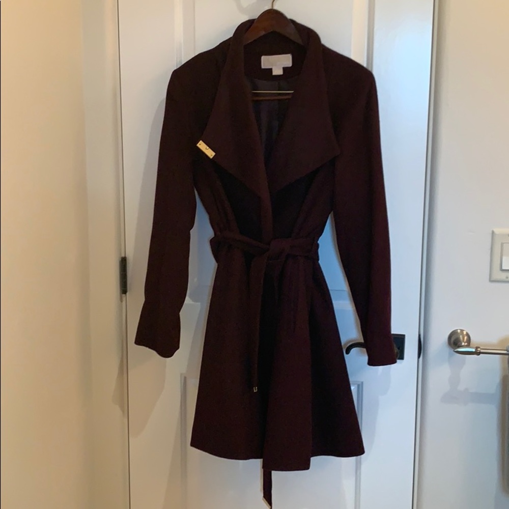 Michael Kors asymmetrical belted coat